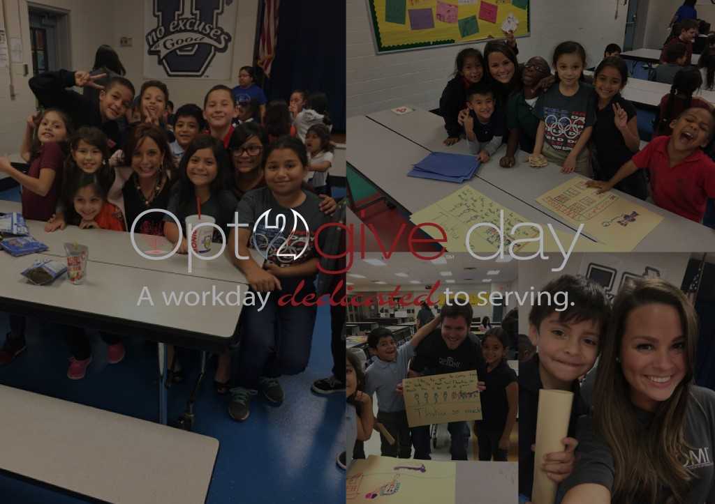 Our Dallas Team had a Blast Playing with Elementary School Kids for Opt2give Day 2016