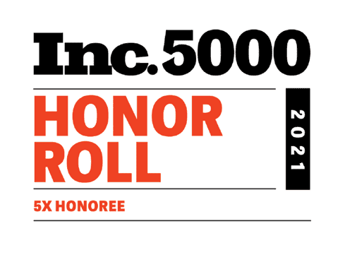 Optomi celebrates Inc 5000 honor roll award 5x honoree_2021